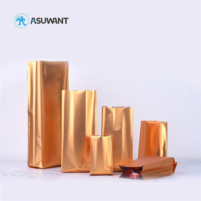 500 странично Gusset Coffee Tea Valve Food Packaging Алуминиево фолио торба злато