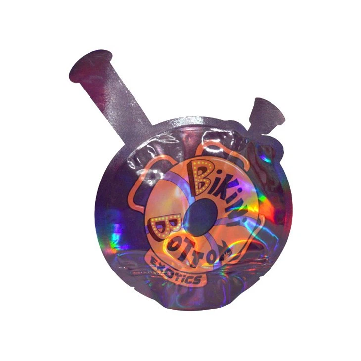 Die Cut Irregular Ziplock Kush Tobacco Special Shaped Plastic Mylar Packs 3.5G Bag