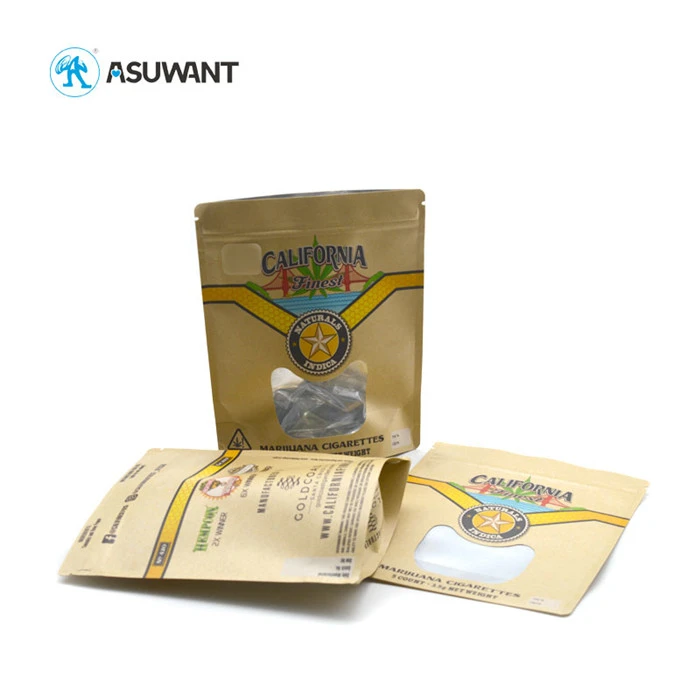 Stand Up Kraft Paper Pouches Bag