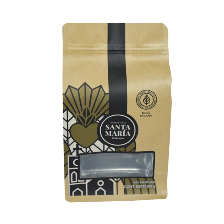 Ziplock Stand Up Kraft Paper Pouch Bag