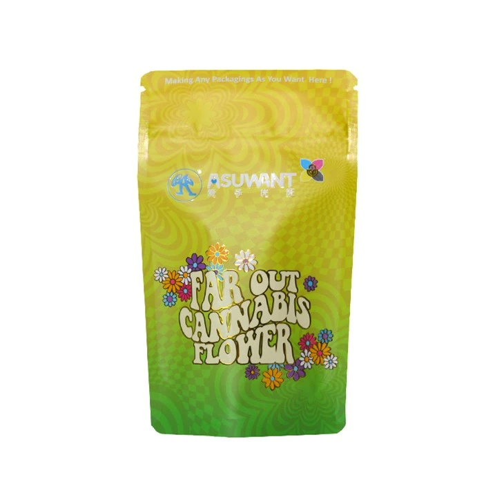 Resealable Marajuana Flower Seed Weed Hemp Packaging Smell Proof Bag