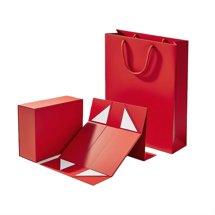 Cardboard Black Foldable Empty Magnetic Gift Box Packaging high quality