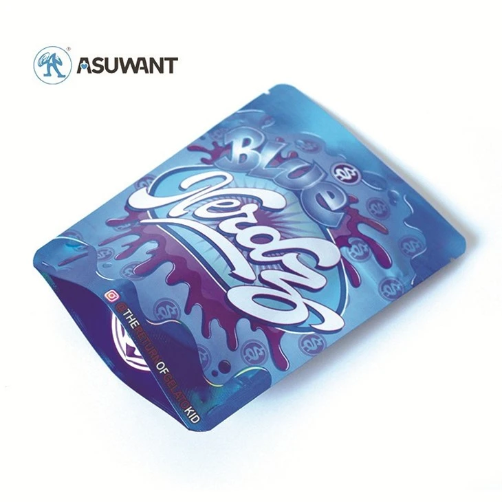 Mylar 3.5g Child Resistant Exit Zipper Packaging Pouch Child Proof Zip Bag Medical Packaging factory