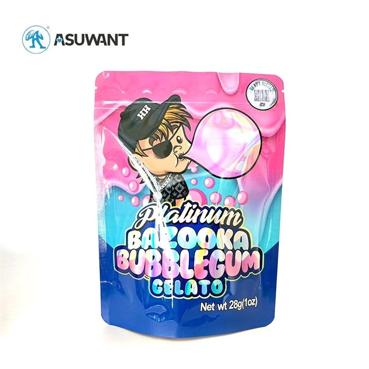 Resealable Stand Up Pouch Cali Pack Food Printed 3.5G Pouches Aluminum Plastic Ziplock 3.5 Custom Mylar Bags high quality