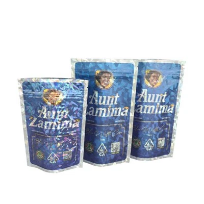 Gummies Cookie Edible Cannaburst Holographic Packaging 3.5 Mylar торбички